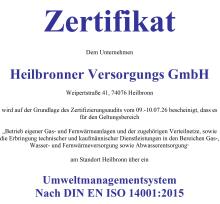 Zertifizierung nach DIN EN ISO 14001