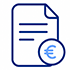 Icon: Dokument mit Euro-Symbol